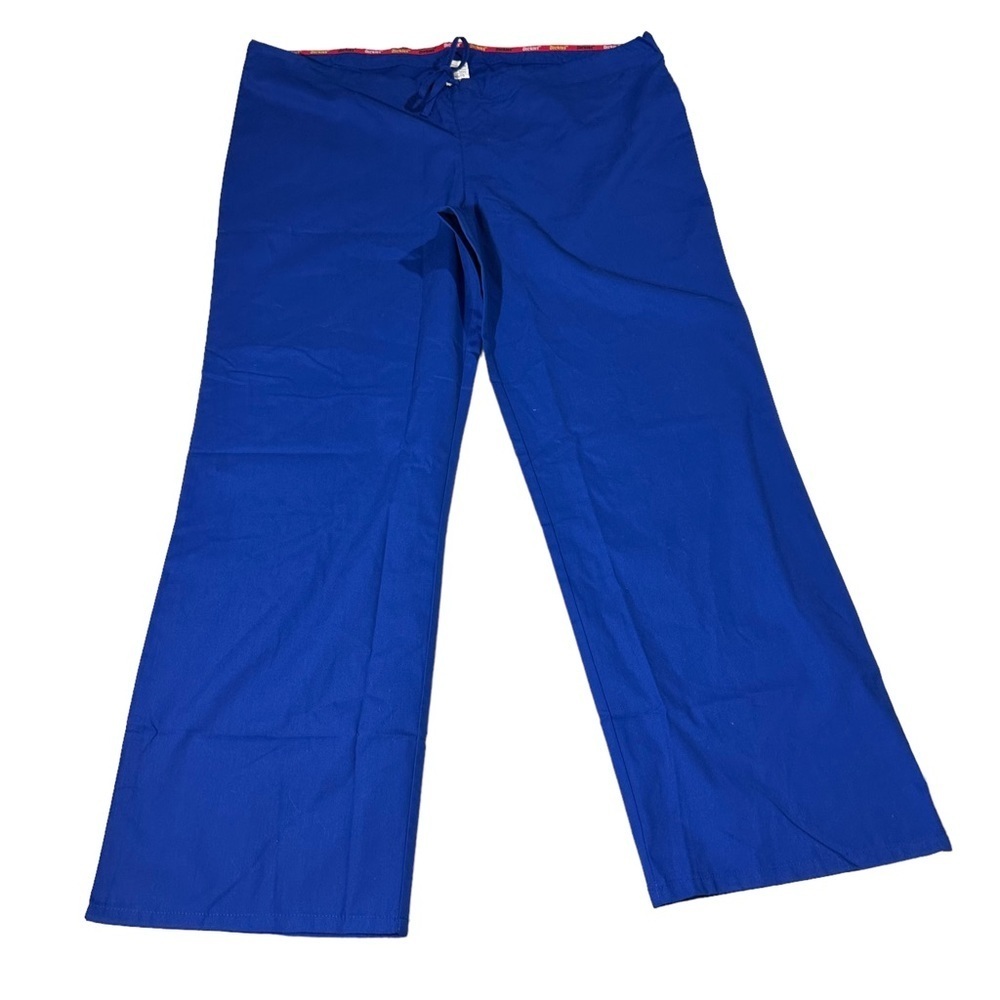 Dickies EDS Signature Unisex Blue Scrub Bottoms Sz XL 44x32 Drawstring Logo NWT